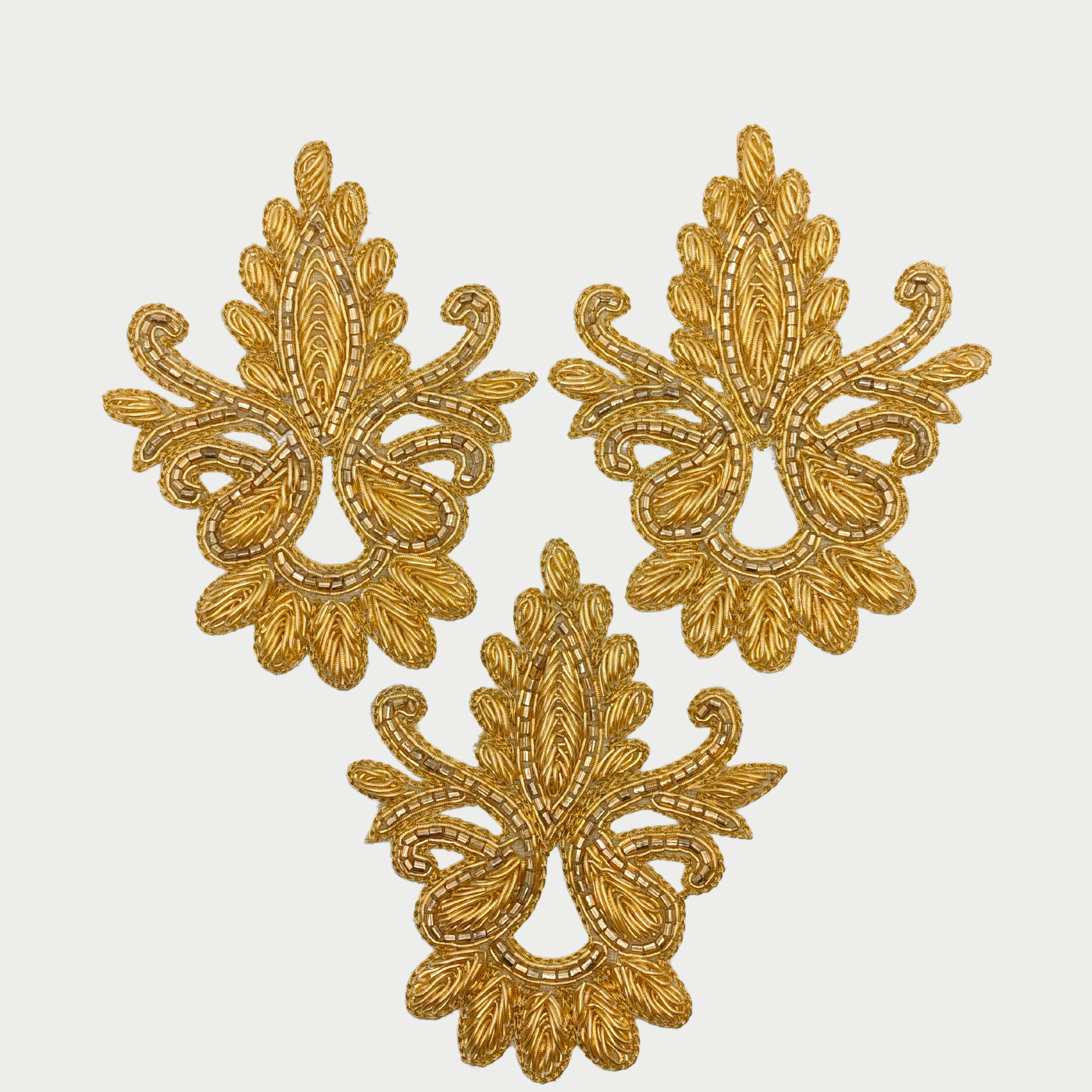 Handcrafted Golden Zardozi Patch (6-12 Pieces)
