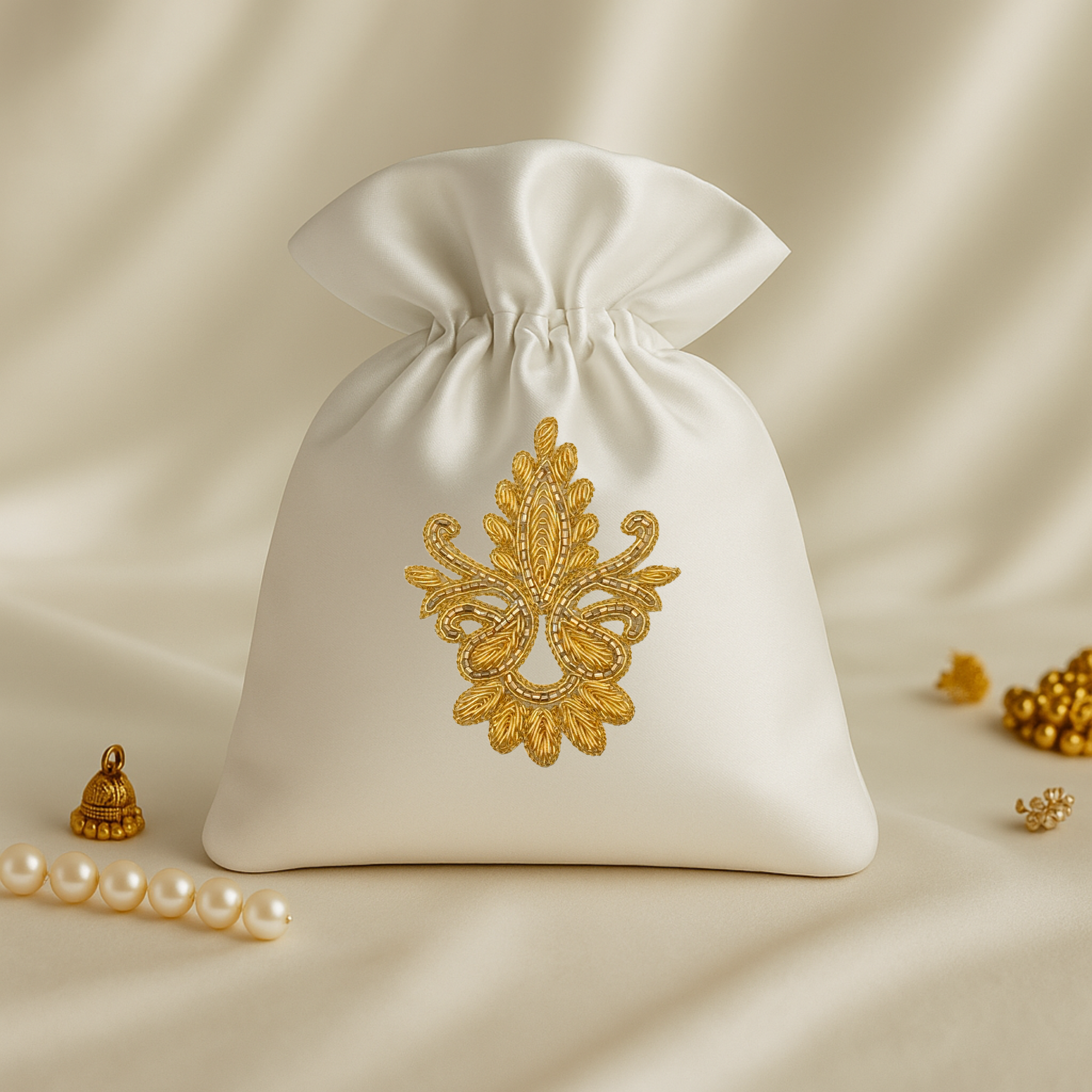 Handcrafted Golden Zardozi Patch (6-12 Pieces)