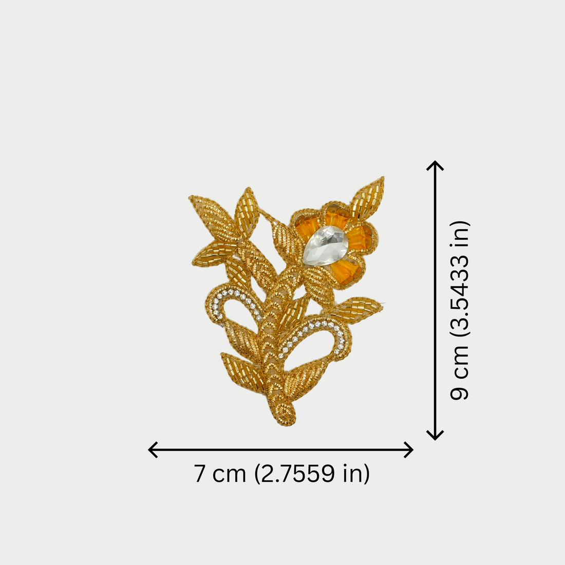 Handcrafted Golden Zardozi Patch