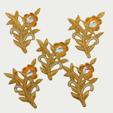 Handcrafted Golden Zardozi Patch (6-12 Pieces)