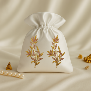 Handcrafted Golden & Rose Gold Zardozi Patch hover image