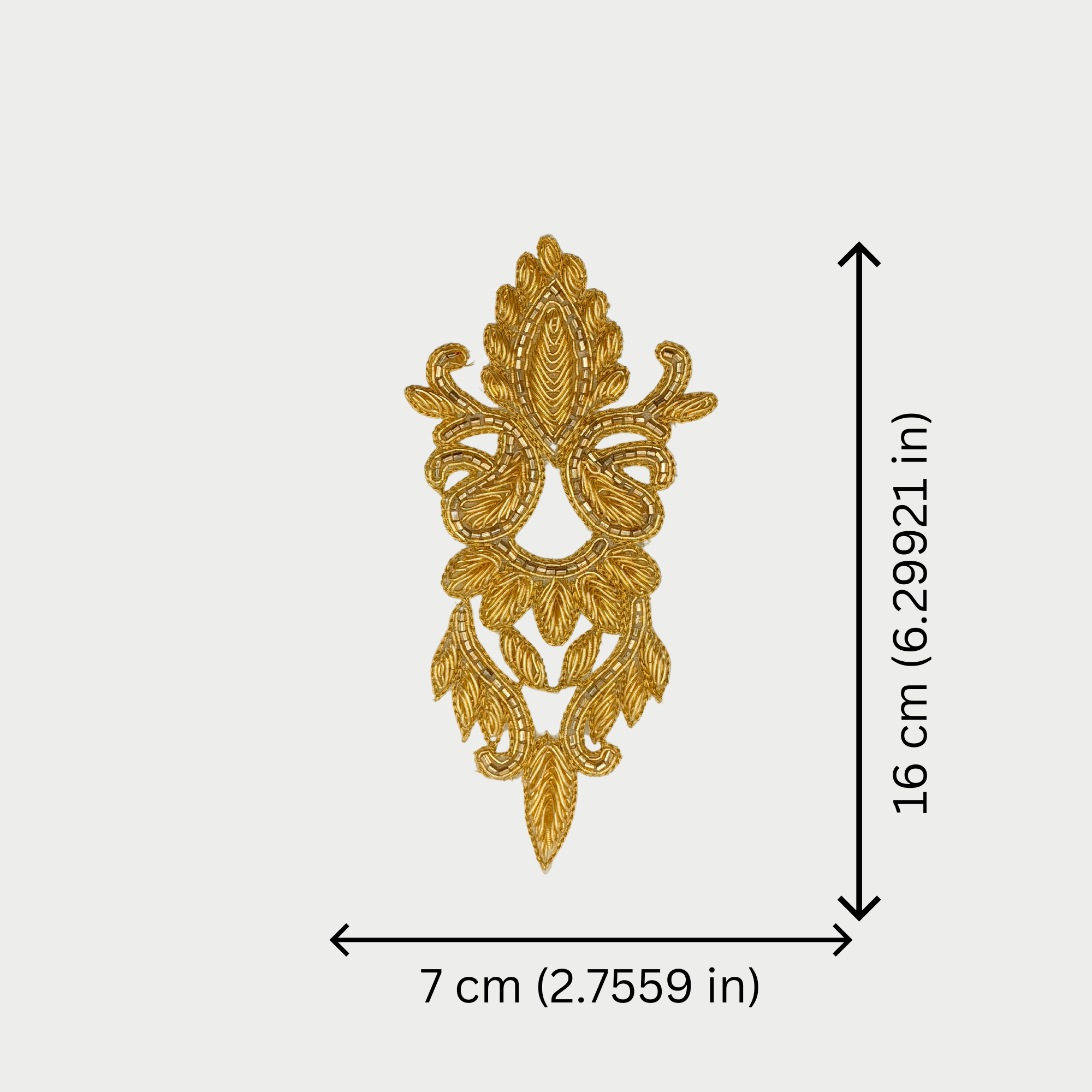 Handcrafted Golden Zardozi Patch