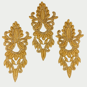 Handcrafted Golden Zardozi Patch (6-12 Pieces)