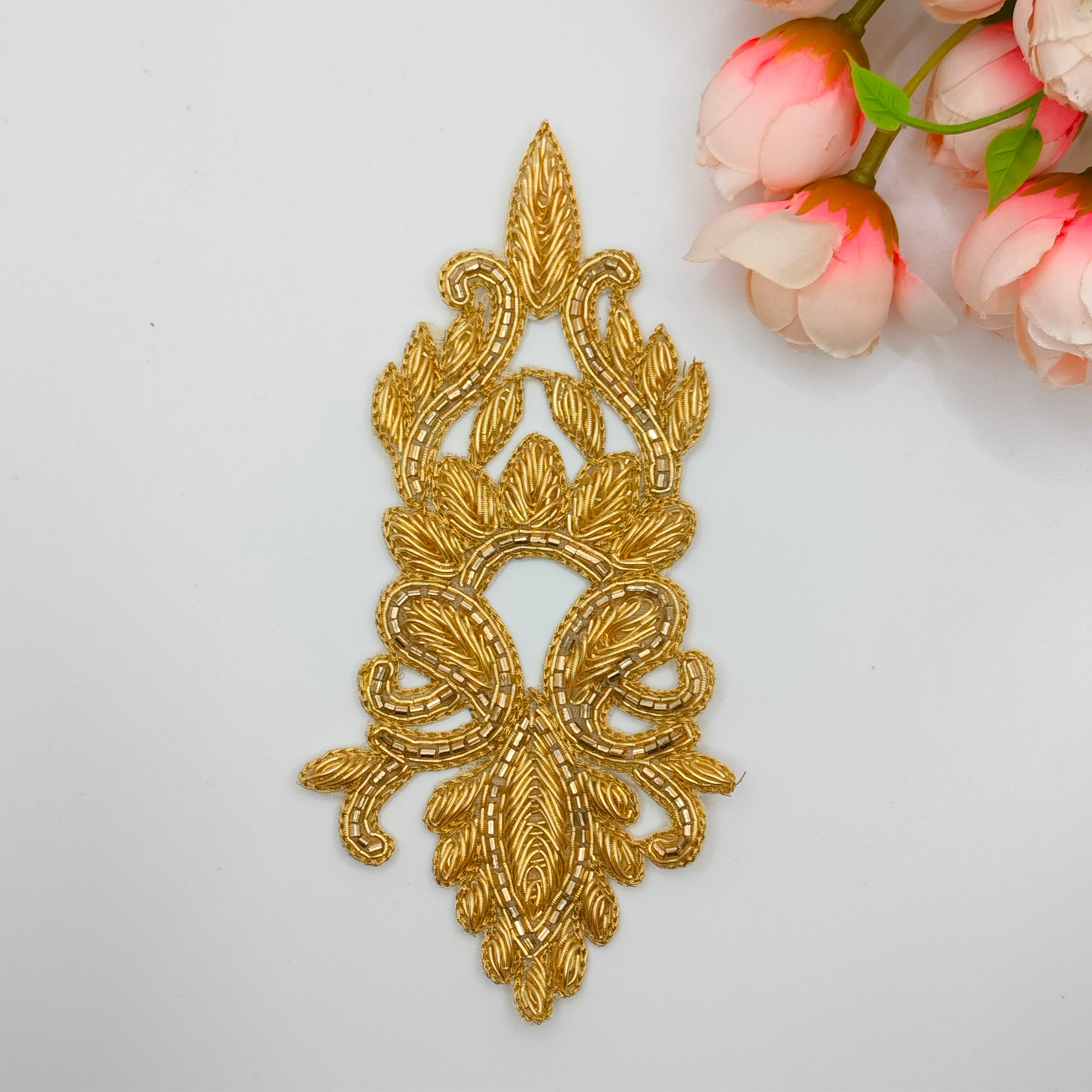 Handcrafted Golden Zardozi Patch