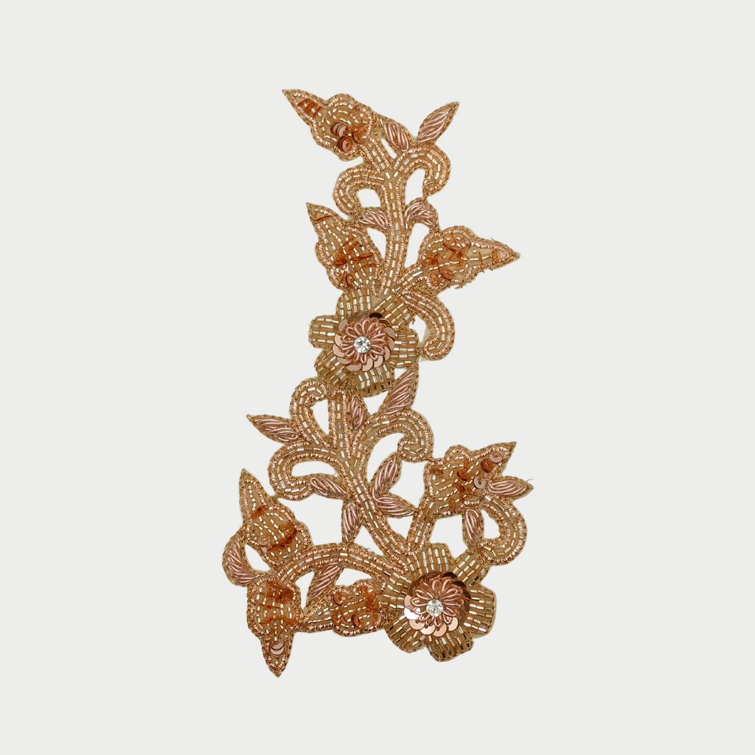 Handcrafted Rose Gold Zardozi Patch