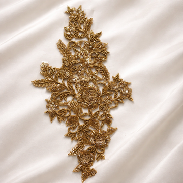 Floral Zardozi Embroidery Patch