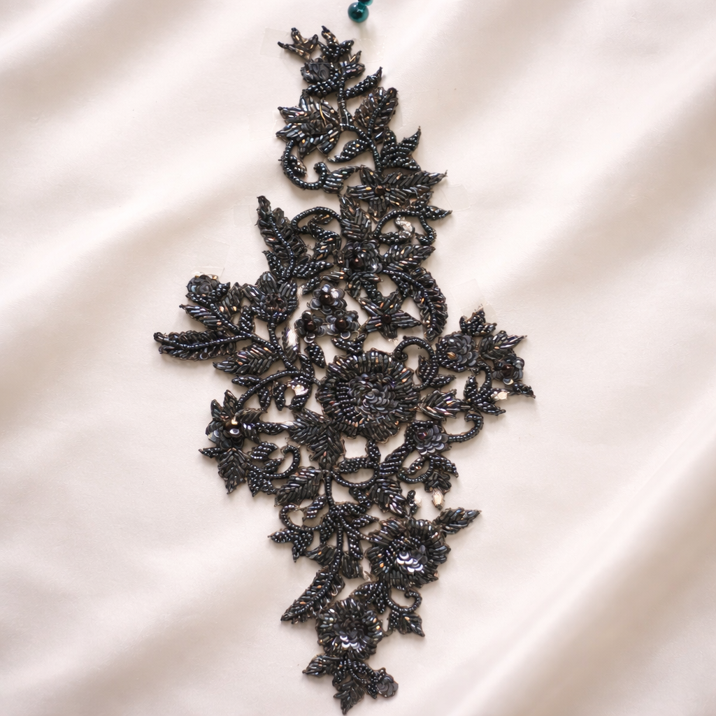 Floral Zardozi Embroidery Patch