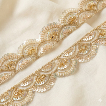 Water Gold And White Handcrafted Trim