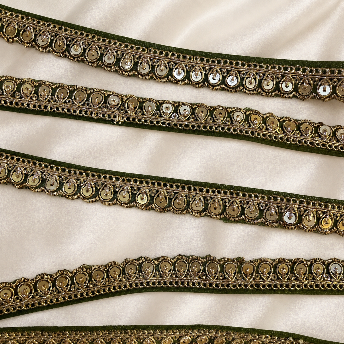 Green Fancy Embellished Trim