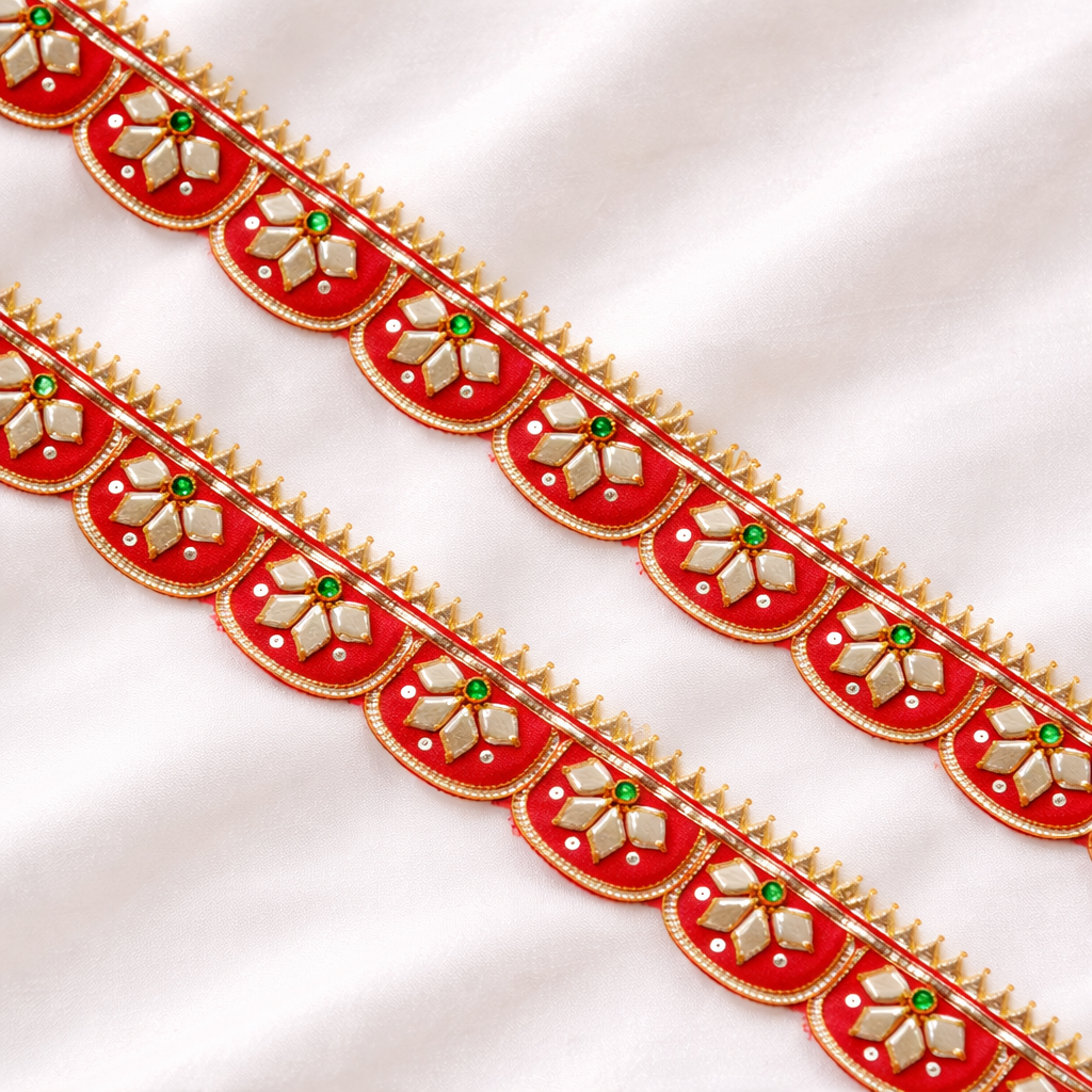 Embellished Gota Scallop Lace Border