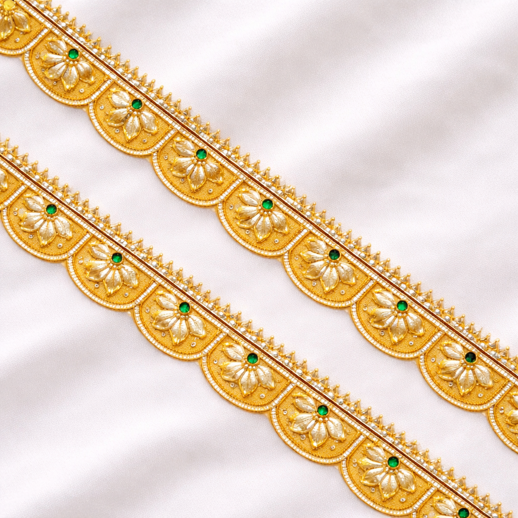 Embellished Gota Scallop Lace Border