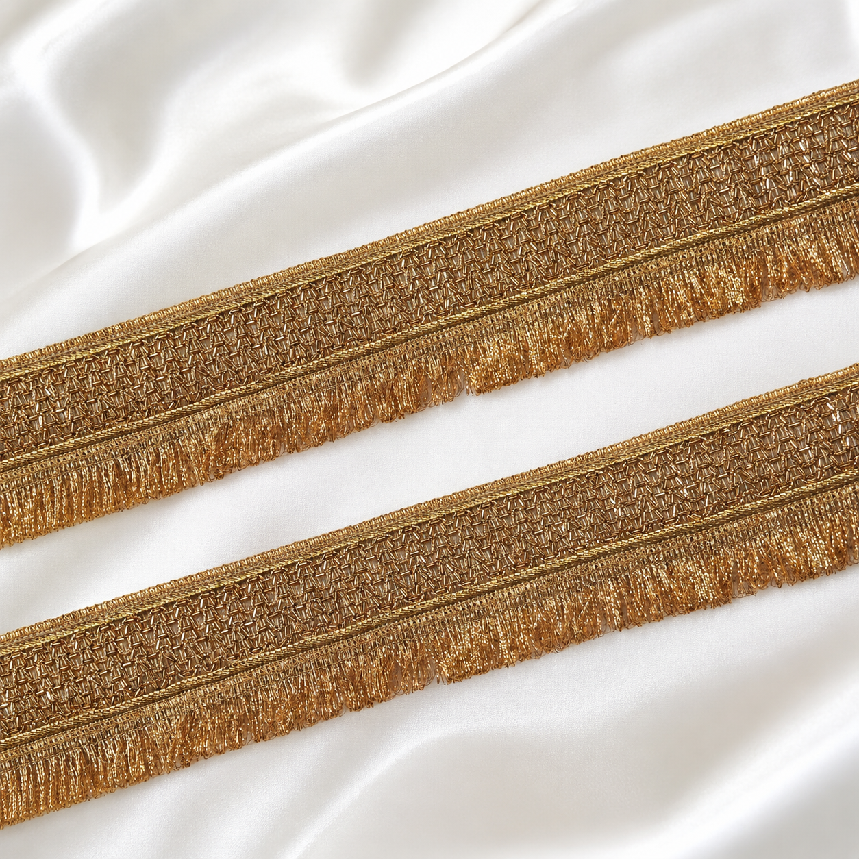 Handcrafted Beaded Fringe Lace Border for Bridal, Festive & Designer Wear