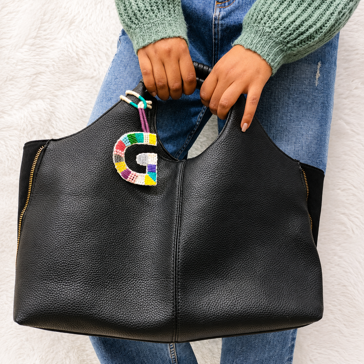 BohoBeadworks Alphabet 'G' Bag Charm