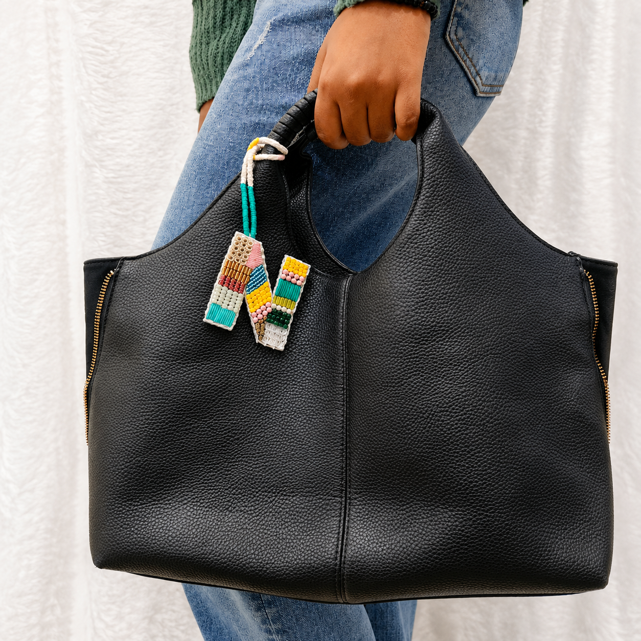 BohoBeadworks Alphabet 'N' Bag Charm