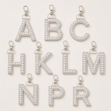 Alphabet Pearl Bag Charms – Set of 12 / 24 Pieces