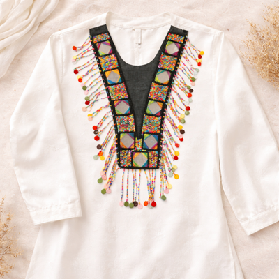 Handmade Multicolor Neck Patch hover image