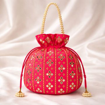 Fuchsia Mirror Gleam Potli