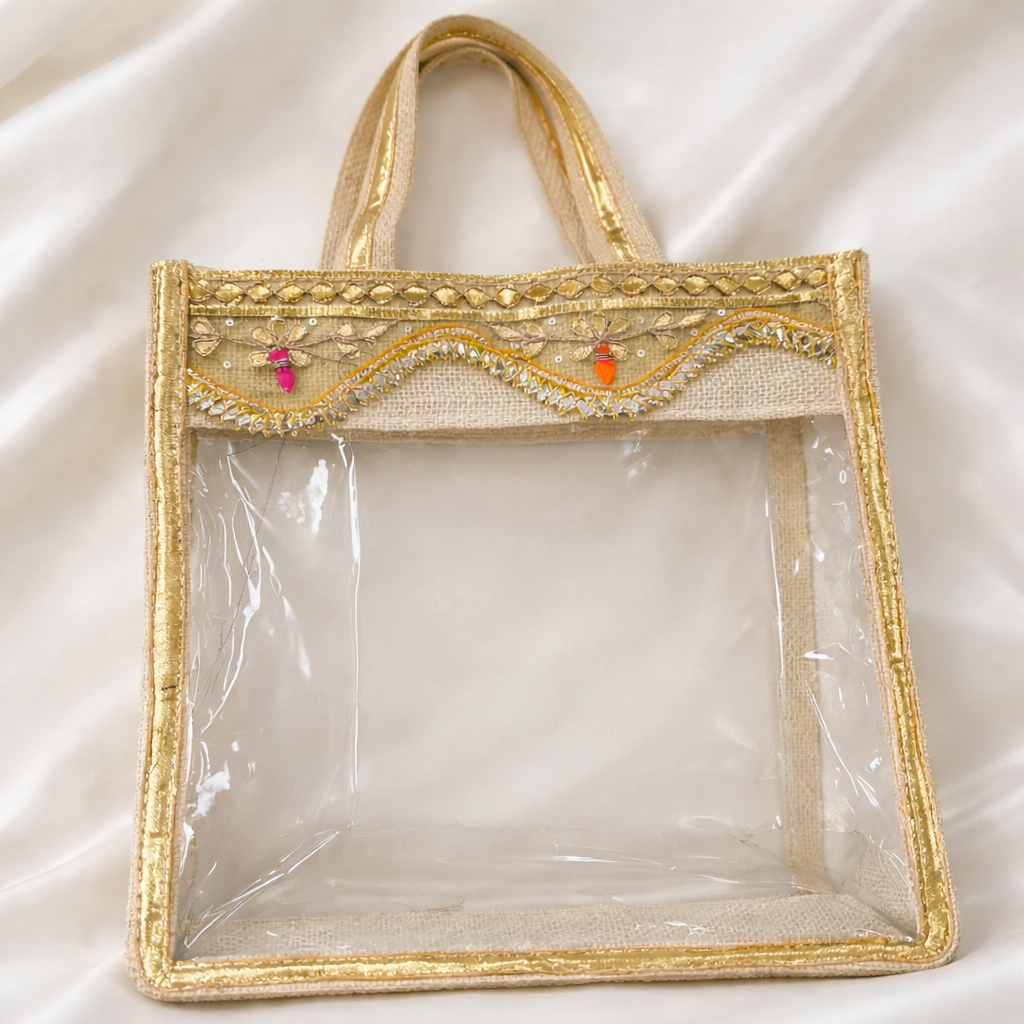 Transparent Gift Bag with Gota Detailing (Set of 12 / 24)
