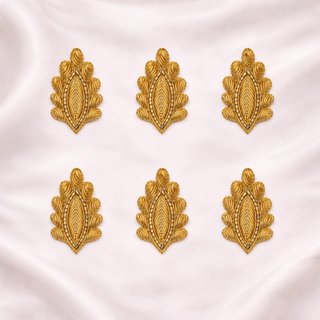 Handcrafted Golden Zardozi Patch