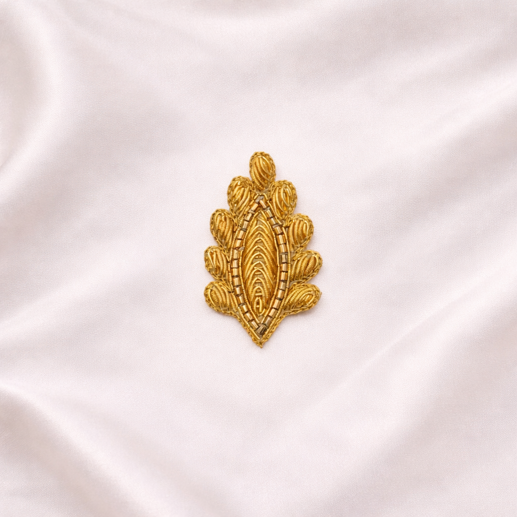Handcrafted Golden Zardozi Patch