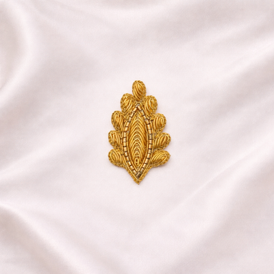 Handcrafted Golden Zardozi Patch