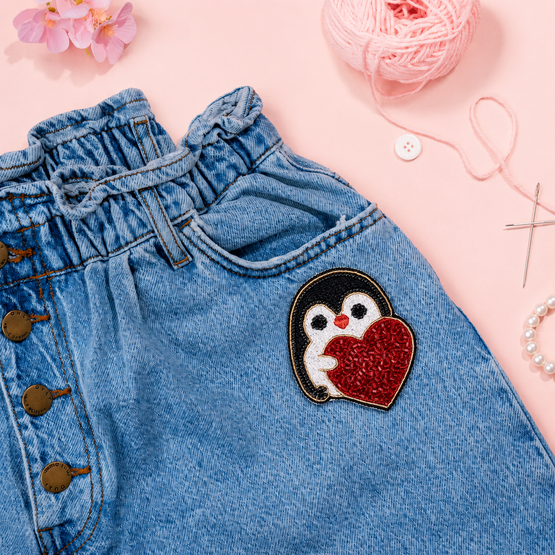 Love Hug Penguin Patch