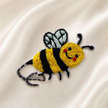 Happy Little Bumblebee Embroidered Patch