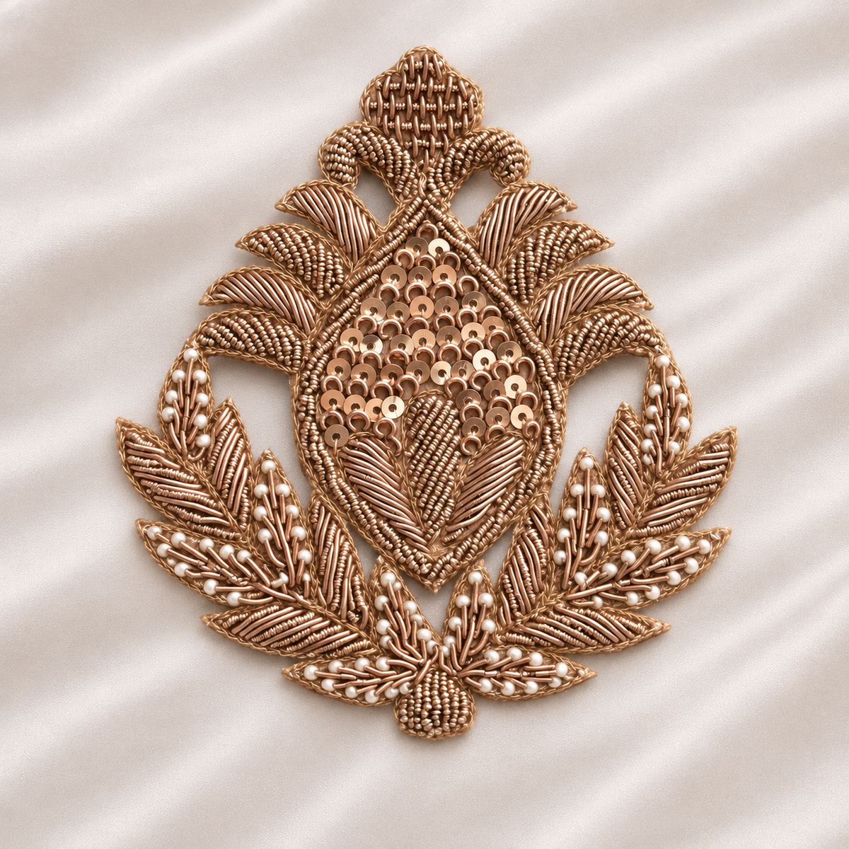 Handcrafted Zari Embroidered Applique Patch
