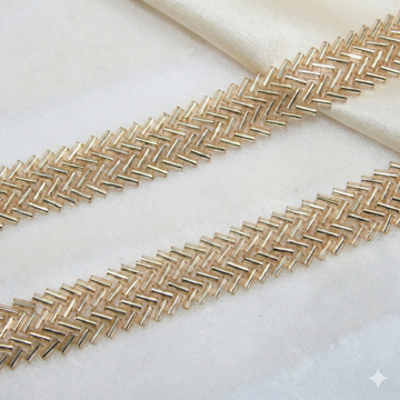 Golden Cutdana Embellished Handcrafted Trim