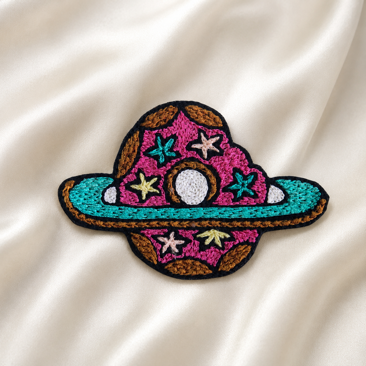 Whimsical Donut Glaze Embroidered Appliqué Patch