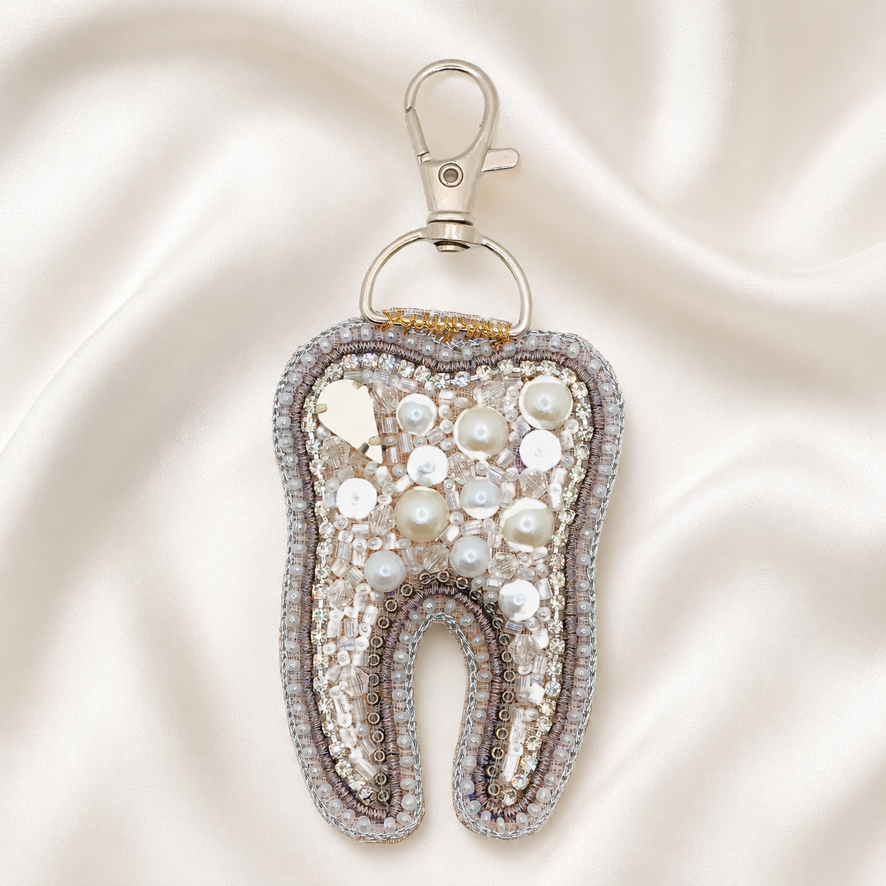 Tooth Crystal Pearl Tooth Charm