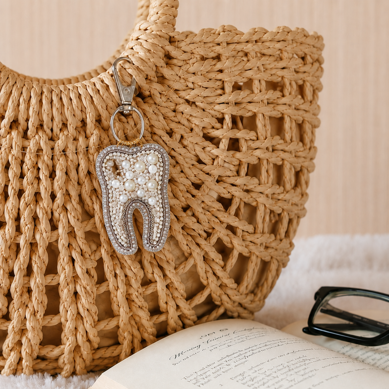 Tooth Crystal Pearl Tooth Charm