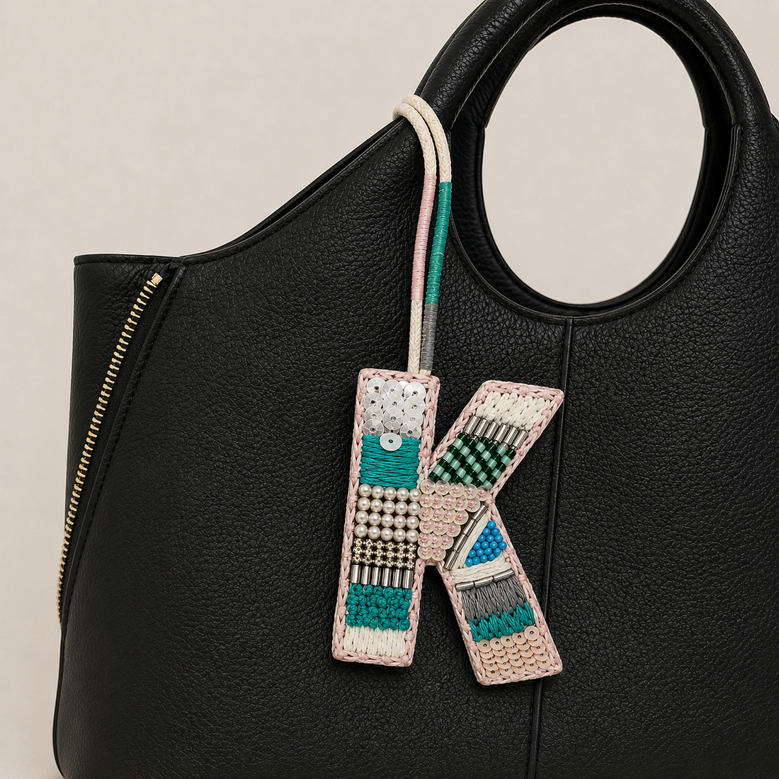 BohoBeadworks Alphabet 'K' Bag Charm