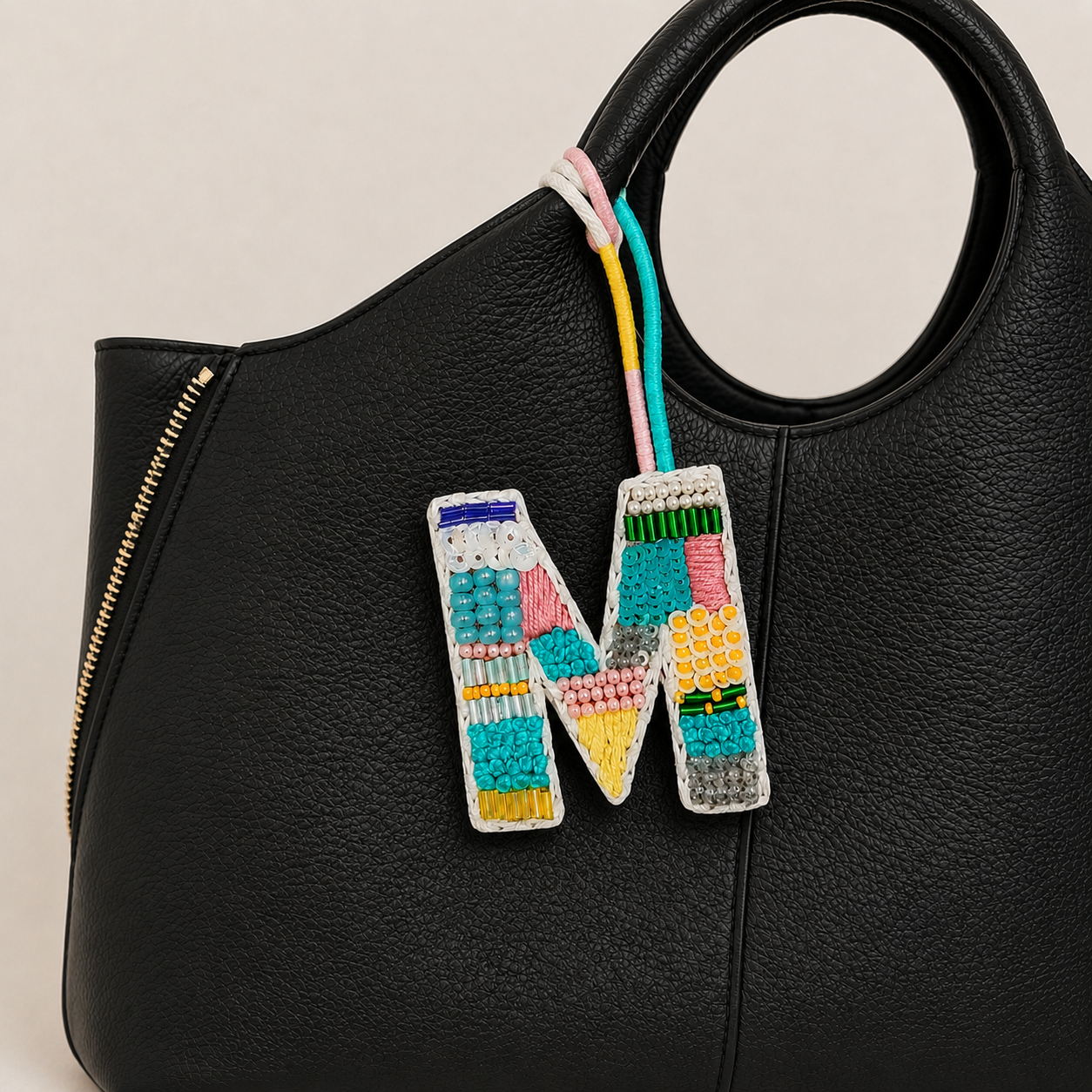 BohoBeadworks Alphabet 'M' Bag Charm
