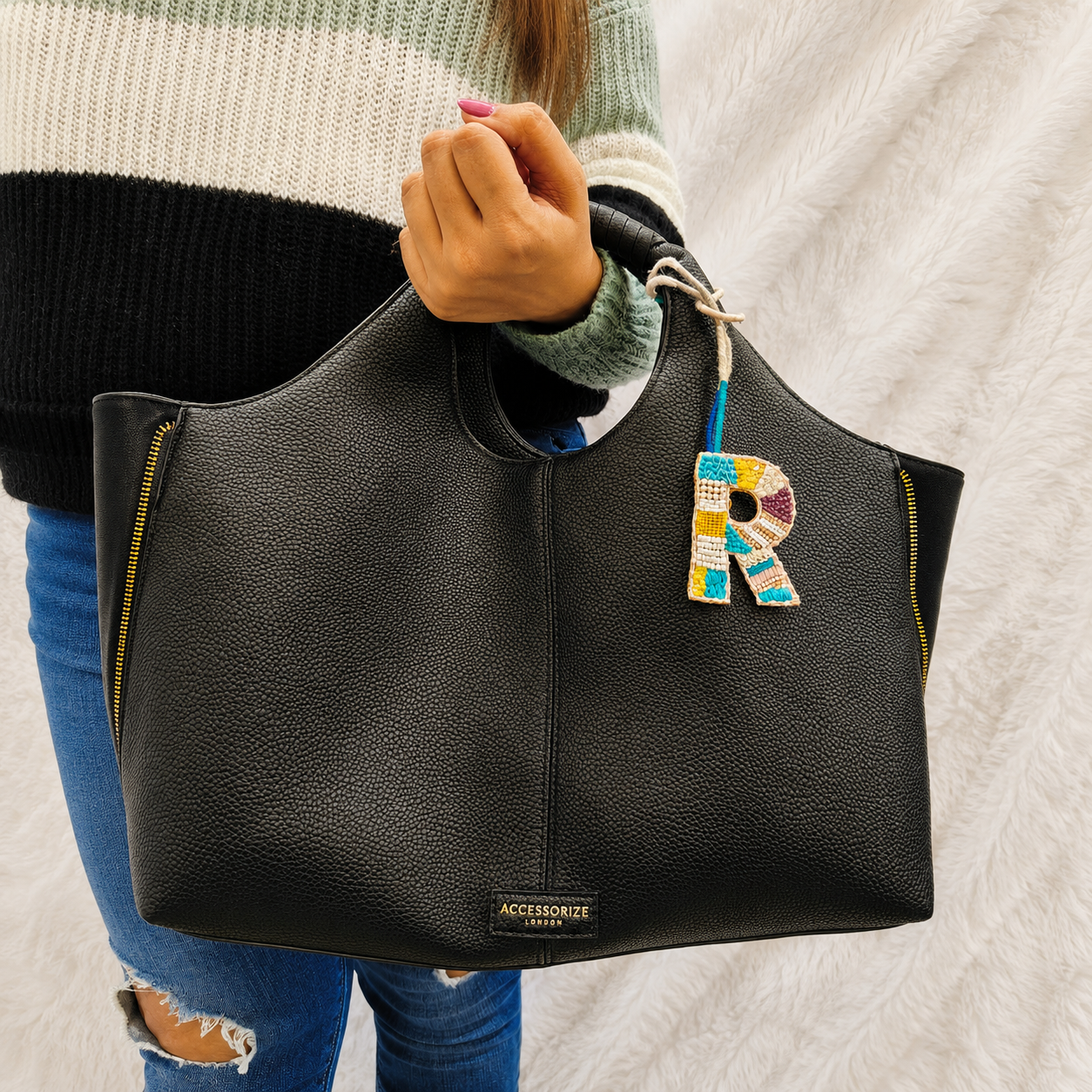 BohoBeadworks Alphabet 'R' Bag Charm