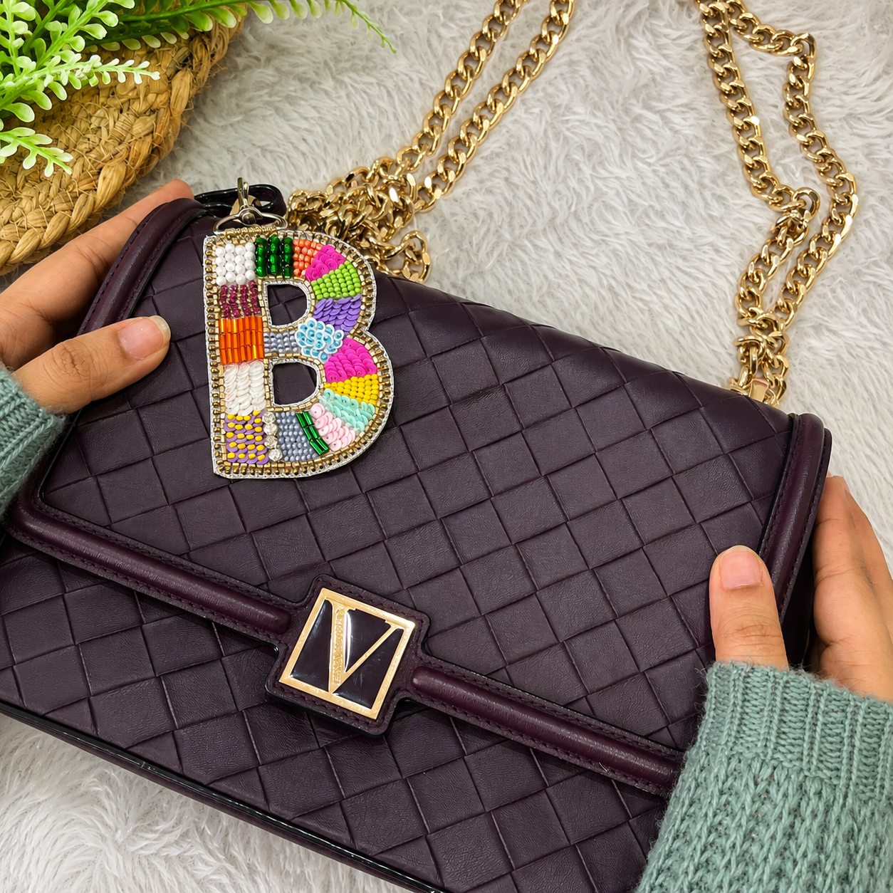 Color Crush Bag Charm 'B' Bag Charm