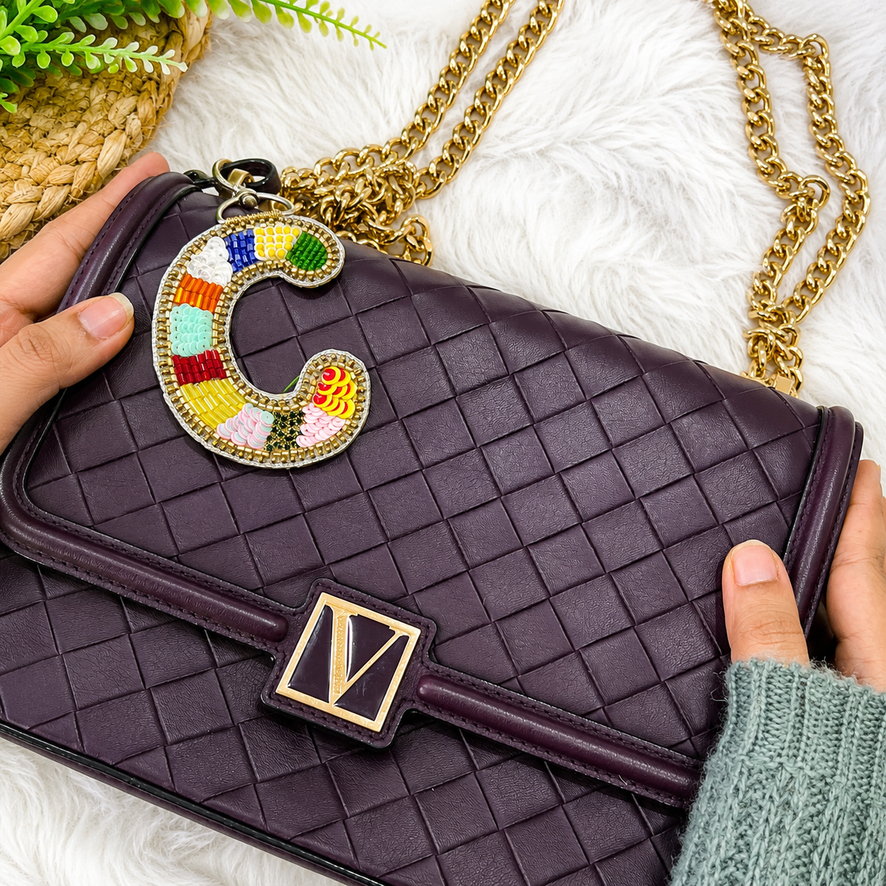 Color Crush Bag Charm 'C' Bag Charm