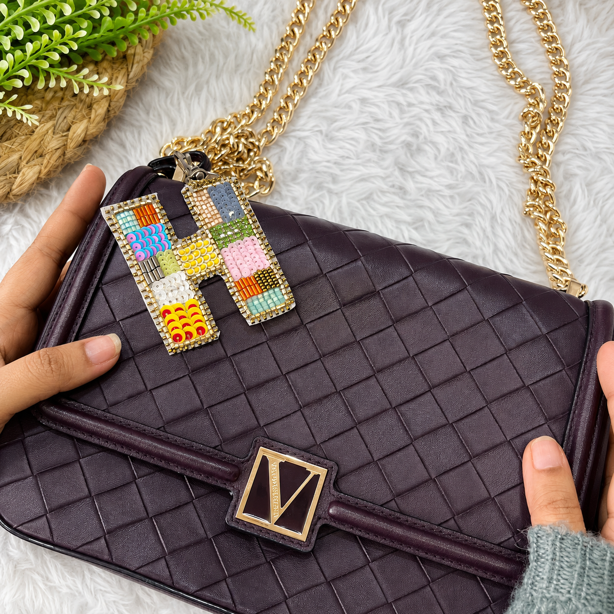 Color Crush Bag Charm 'H' Bag Charm