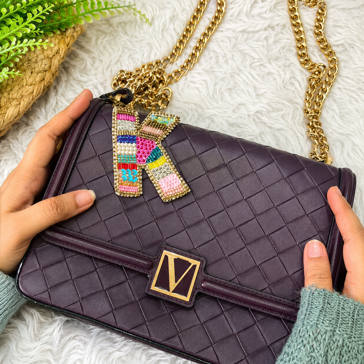 Color Crush Bag Charm 'K' Bag Charm