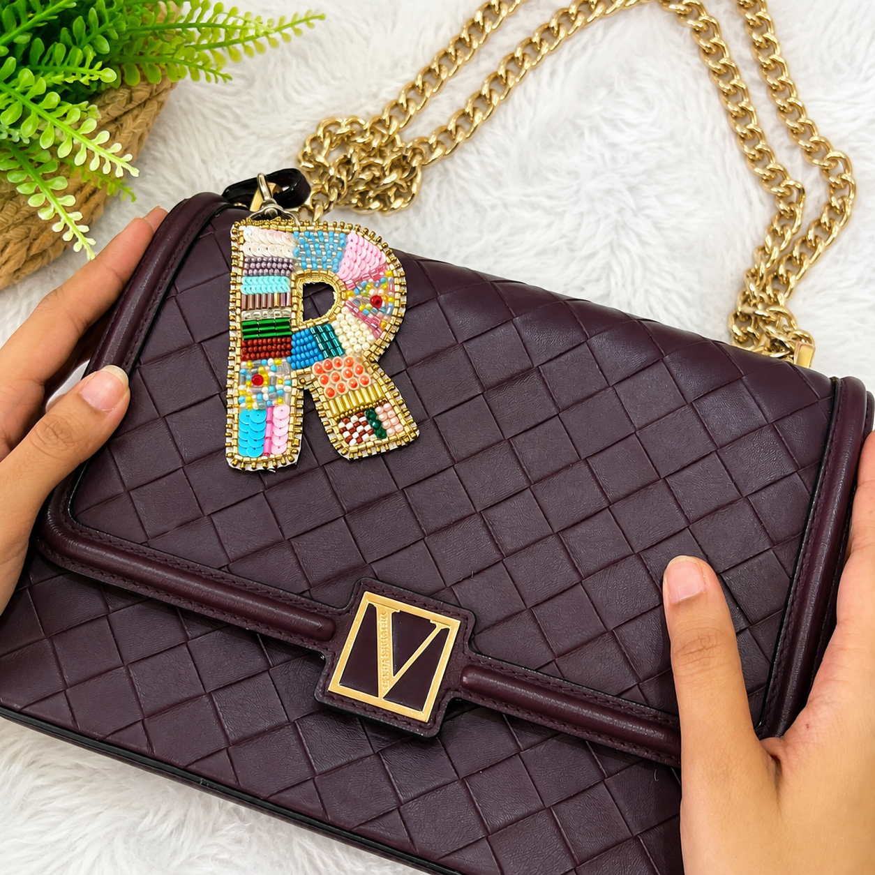 Color Crush Bag Charm 'R' Bag Charm