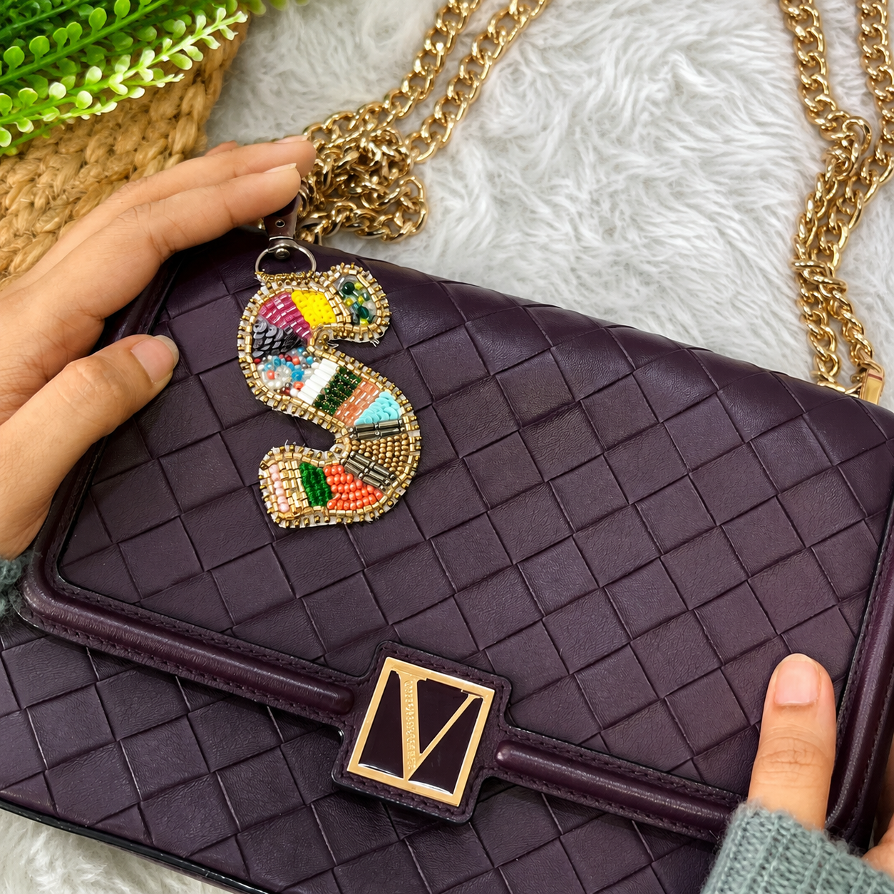 Color Crush Bag Charm 'S' Bag Charm