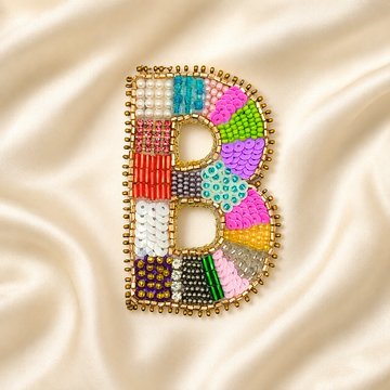 Colorburst Alphabet 'B' Handmade Patch