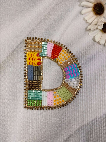 Colorburst Alphabet 'D' Patch