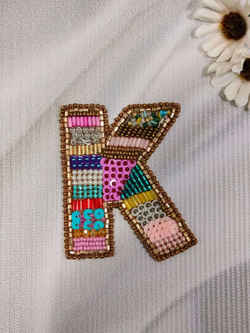 Colorburst Alphabet 'K' Patch