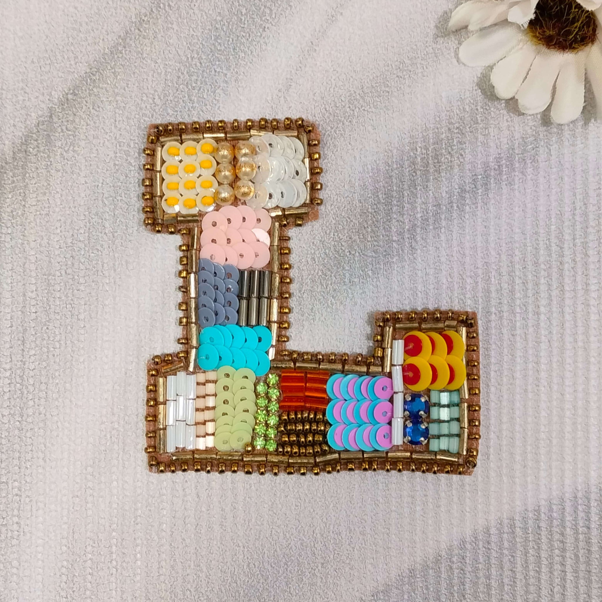 Colorburst Alphabet 'L' Patch