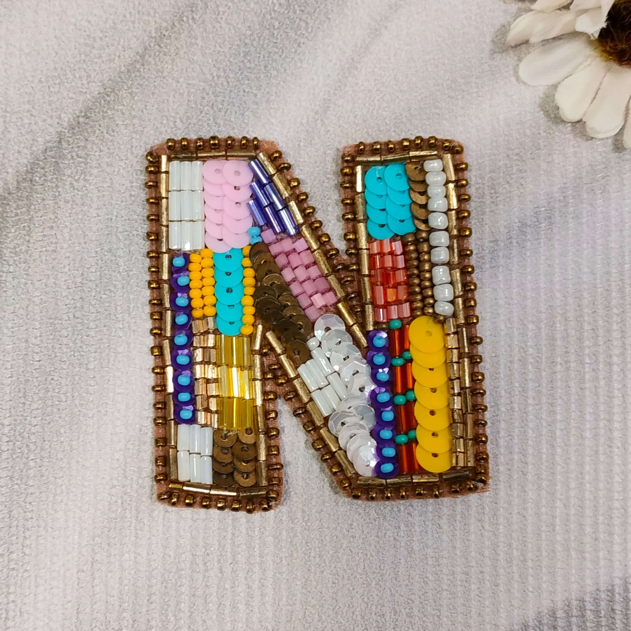 Colorburst Alphabet 'N' Patch