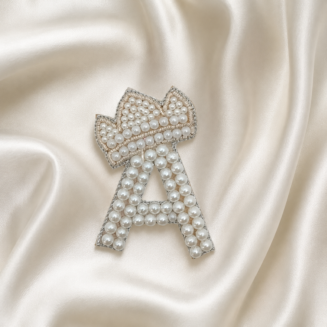 Regal Pearl Crown Alphabet 'A' Patch