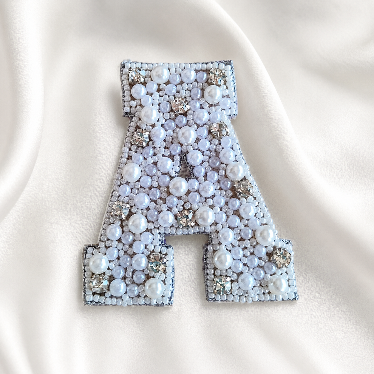Stone & Pearl Alphabet 'A' Patch