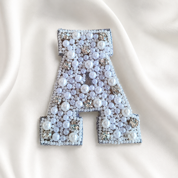 Stone & Pearl Alphabet 'A' Patch