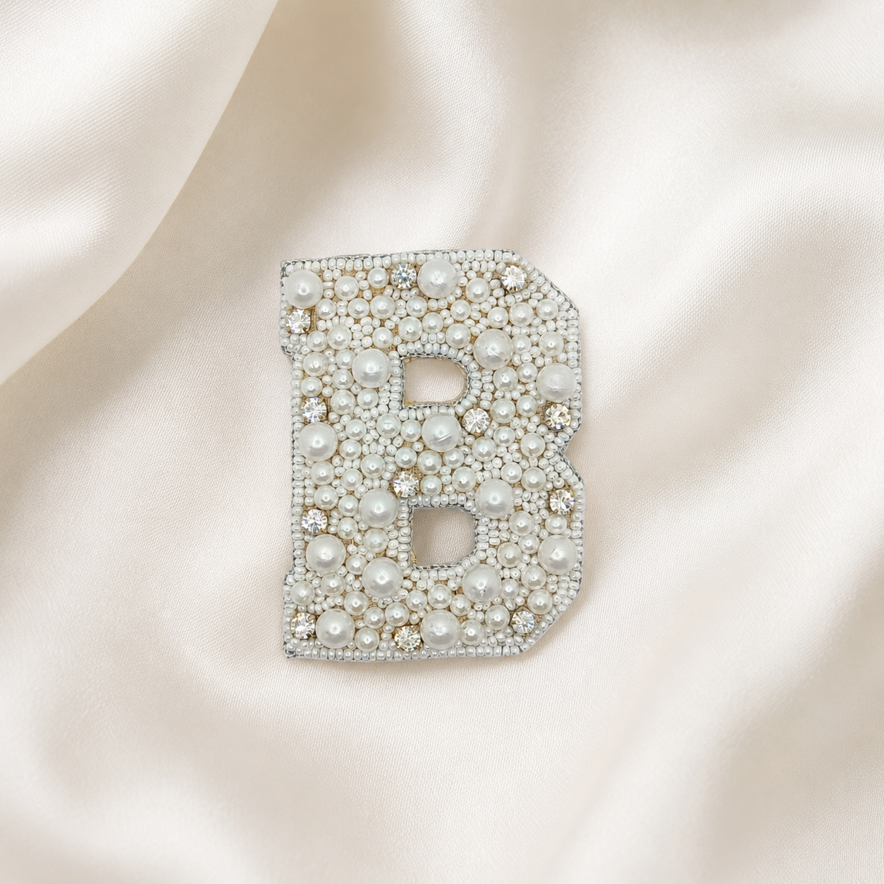 Stone & Pearl Alphabet 'B' Patch